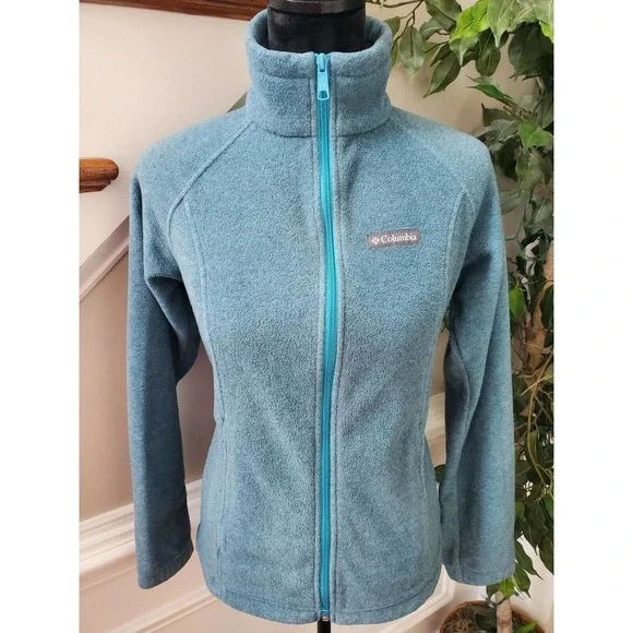 Columbia Women's Blue 100% Polyester Long Sleeve Full Zip Casual Jacket Size S - Picture 2 of 12